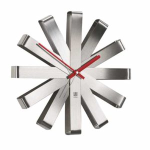 Umbra 118100-668 Ribbon Modern Wall Clock, 12 Inch