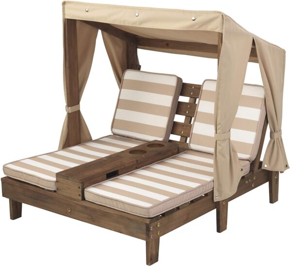KidKraft Double Chaise Lounge with Cup Holders -