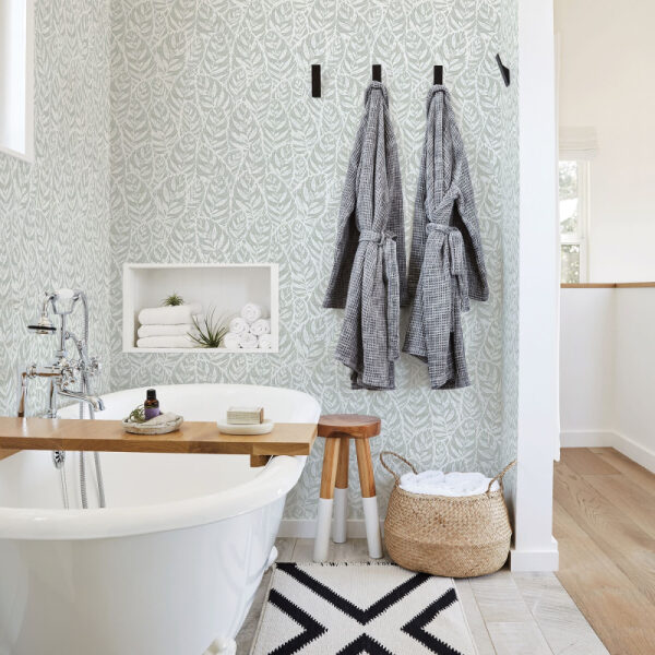 Papel tapiz en el baño – rigelbrightdesign